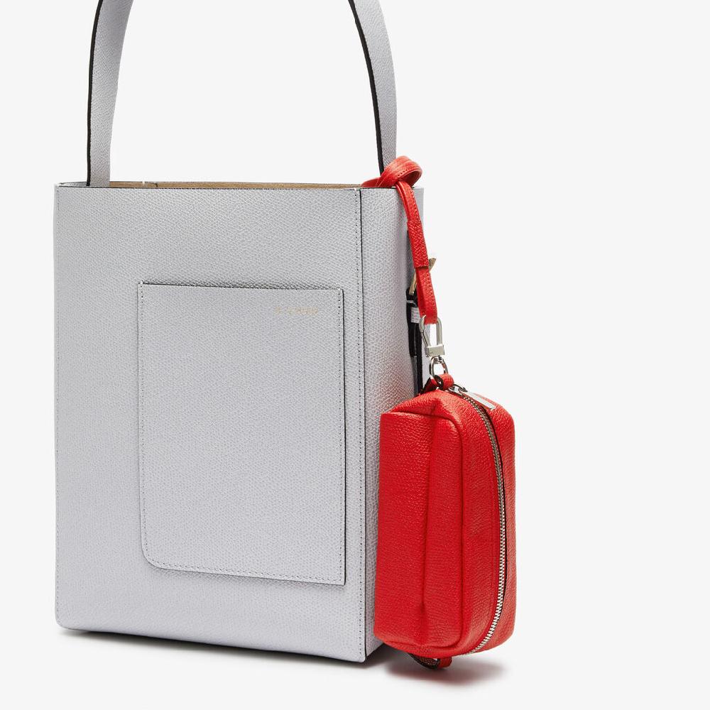 Valextra Trousse da Donna in Pelle Rossa con tracolla | Valextra Promozione Limitata