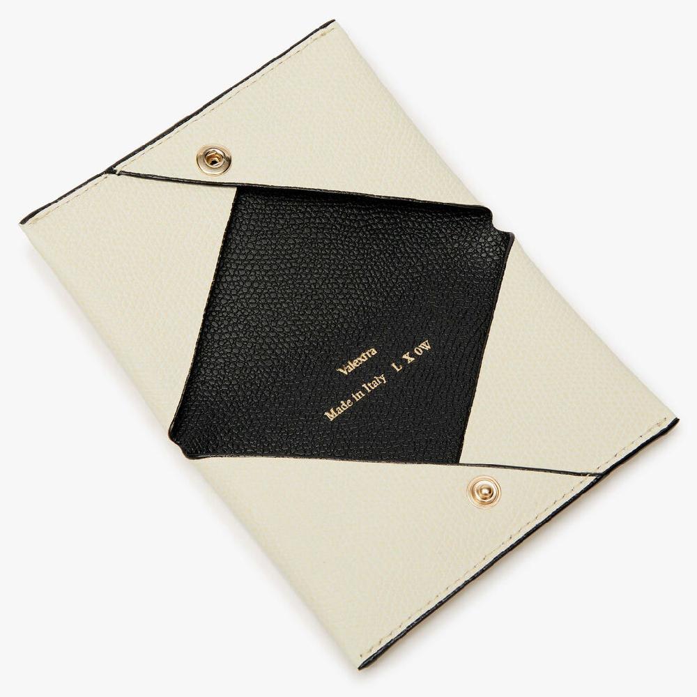 Valextra Porta carte piccolo da Donna in Pelle Bianca e Nera | Valextra Convenienza