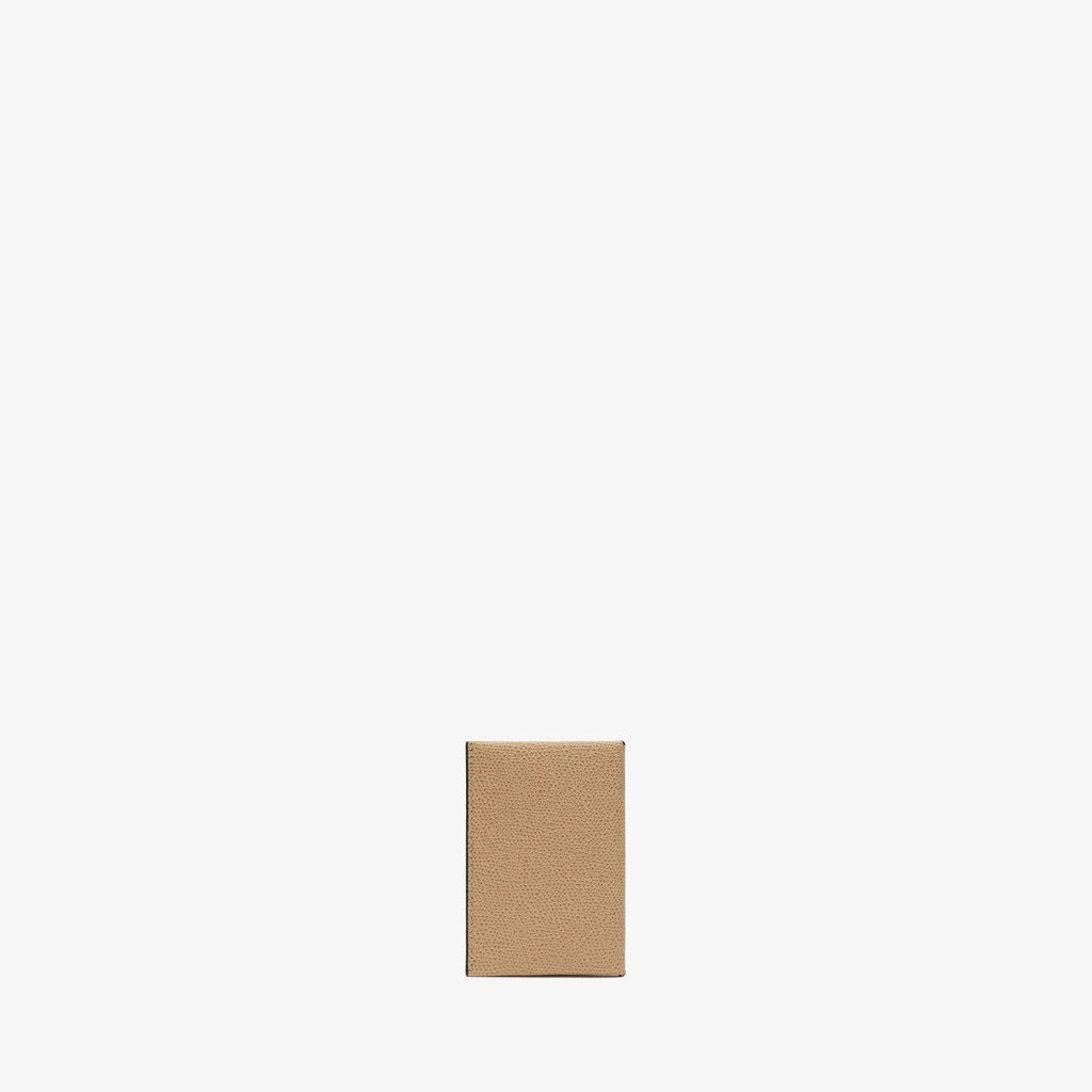 Valextra Porta carte piccolo di Lusso in Pelle Beige e Nera | Valextra Novità