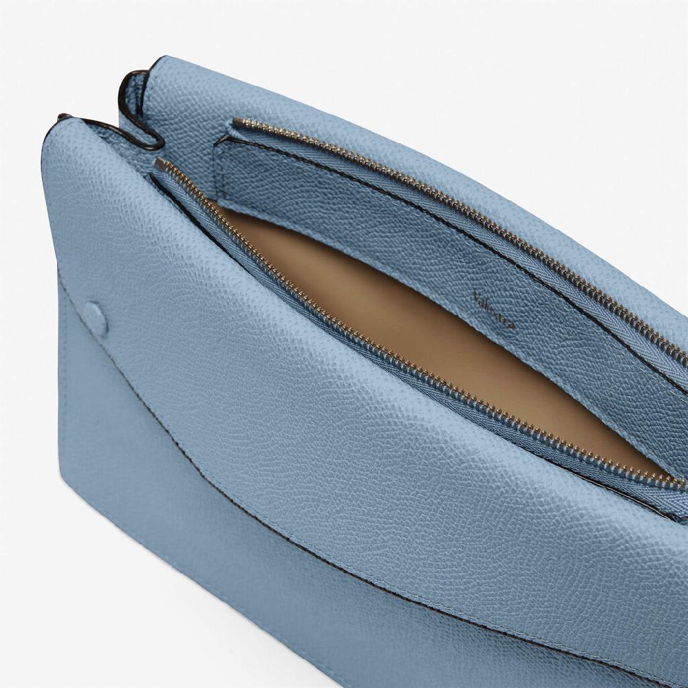 Valextra Borsa a tracolla da Uomo in Pelle Azzurra | Valextra Pocket Offerte