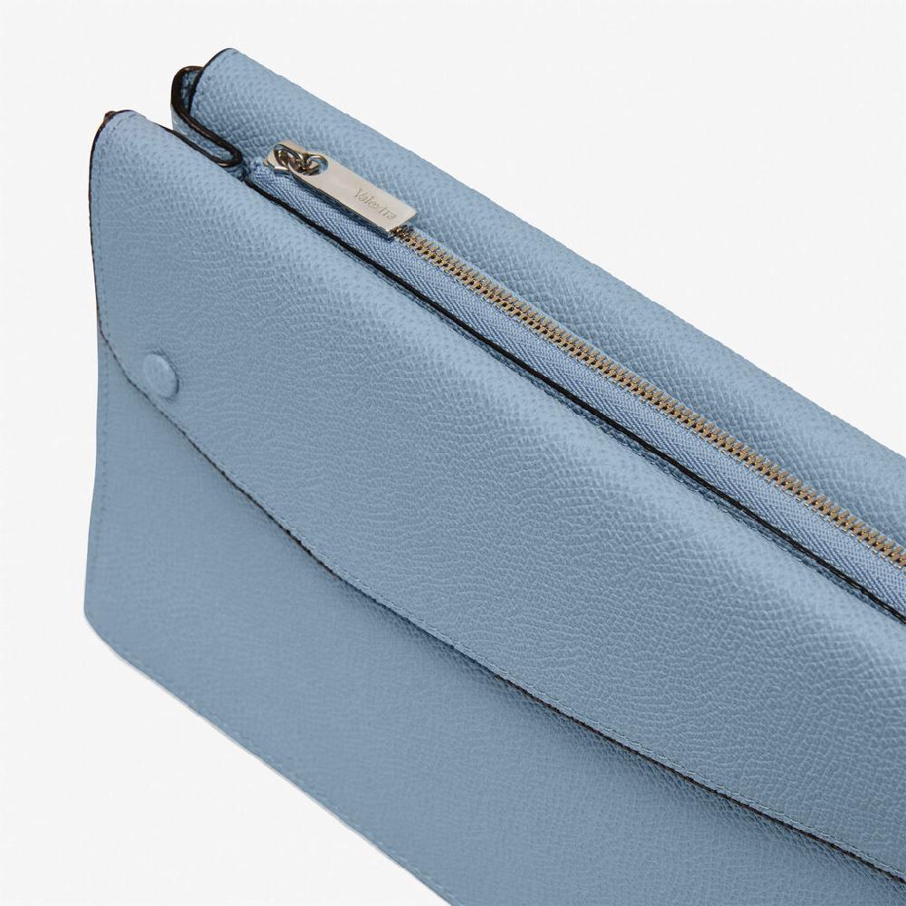 Valextra Borsa a tracolla da Uomo in Pelle Azzurra | Valextra Pocket Offerte