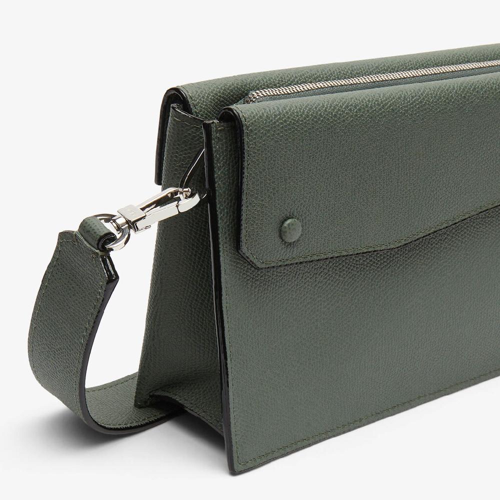 Valextra Borsa a tracolla da Uomo in Pelle Verde | Valextra Pocket Vendita Calda