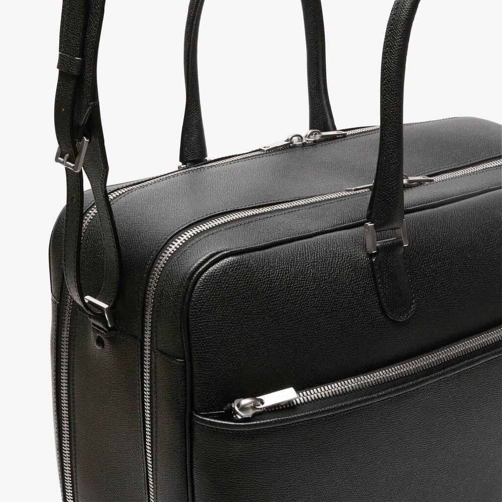 Valextra Valextra Avietta: Borsa business Grande in Pelle Nera In Saldo