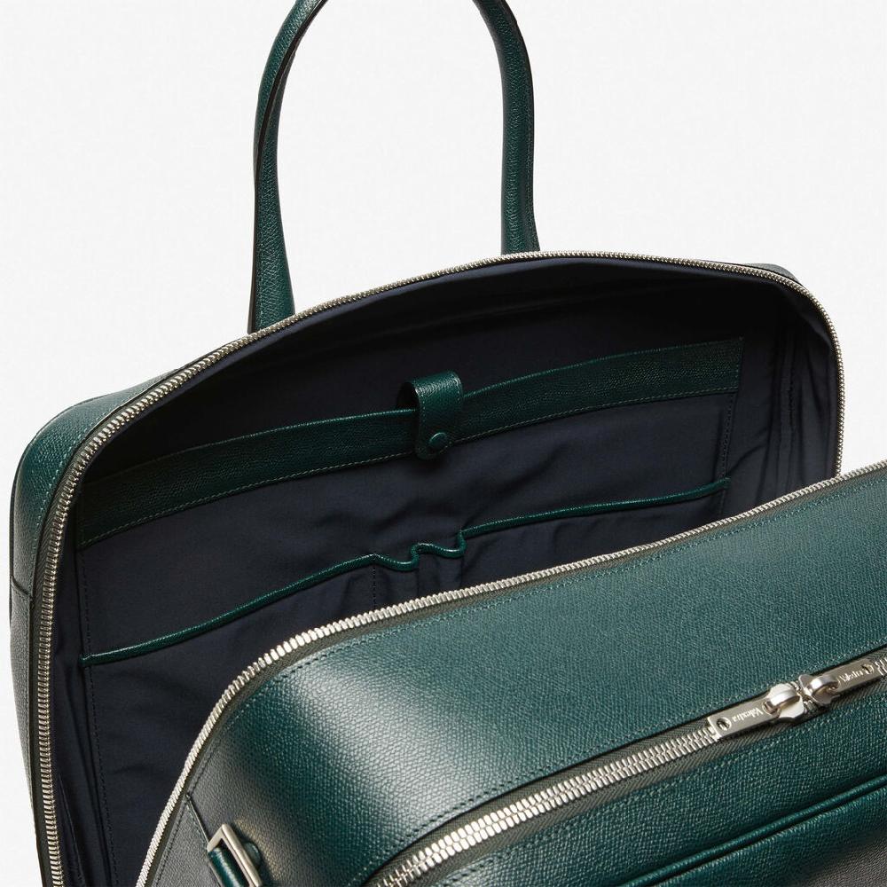 Valextra Borsone da viaggio Grande in Pelle Verde | Valextra Avietta Moda