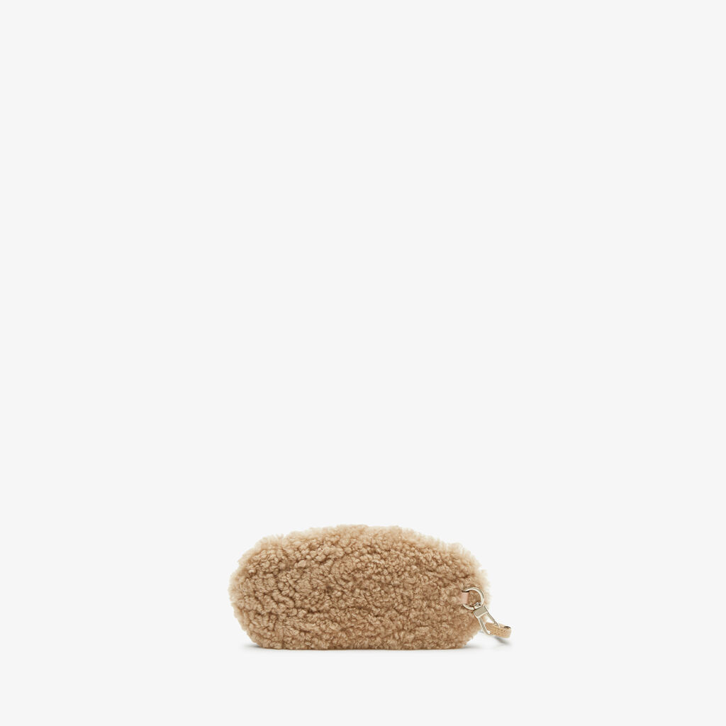 Valextra Custodia per occhiali Orso di Lusso in Shearling Beige Italia