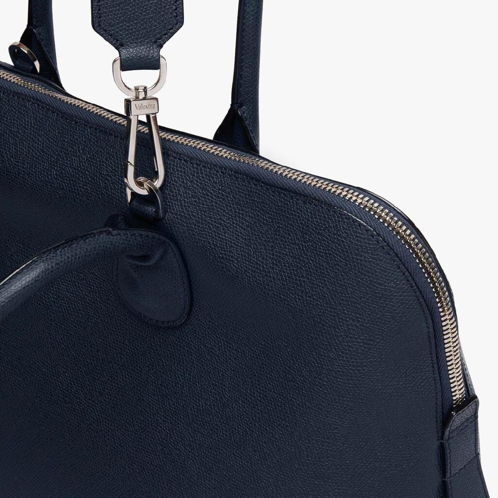 Valextra Borsa tote da ufficio in Pelle Blu | Valextra My Logo 2025