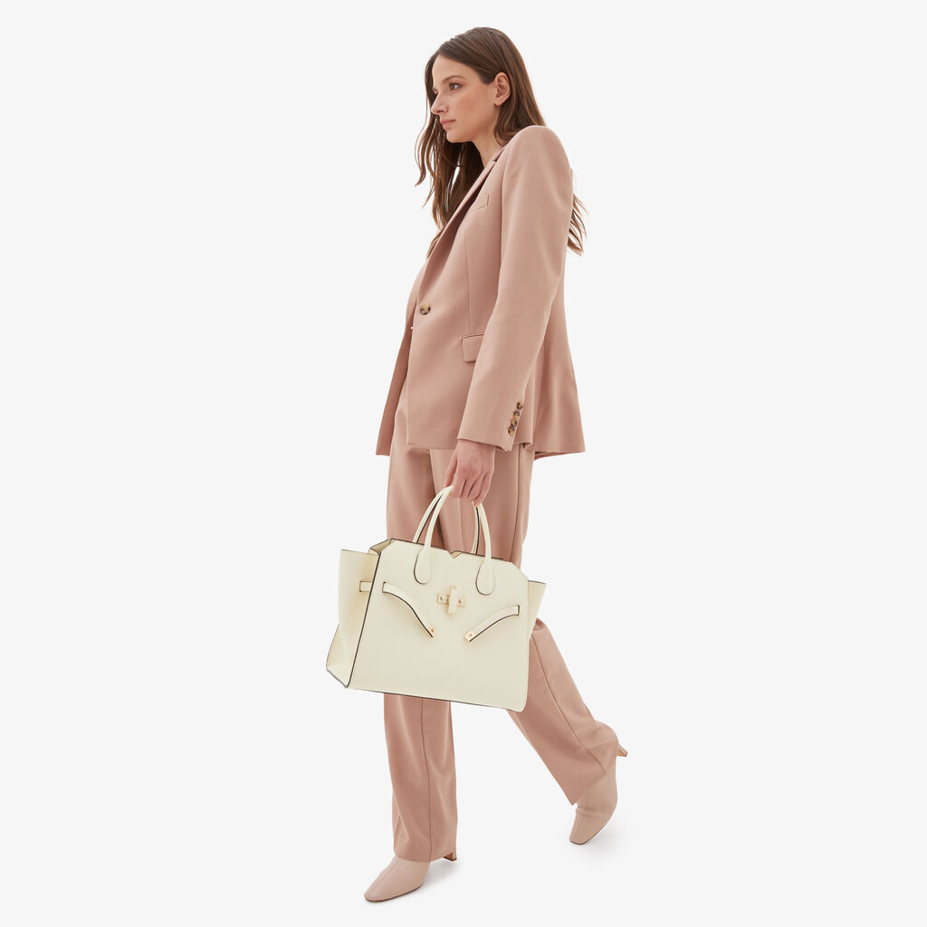 Valextra Borsa a mano da Donna Media Bianca di Lusso | Valextra Nuovo