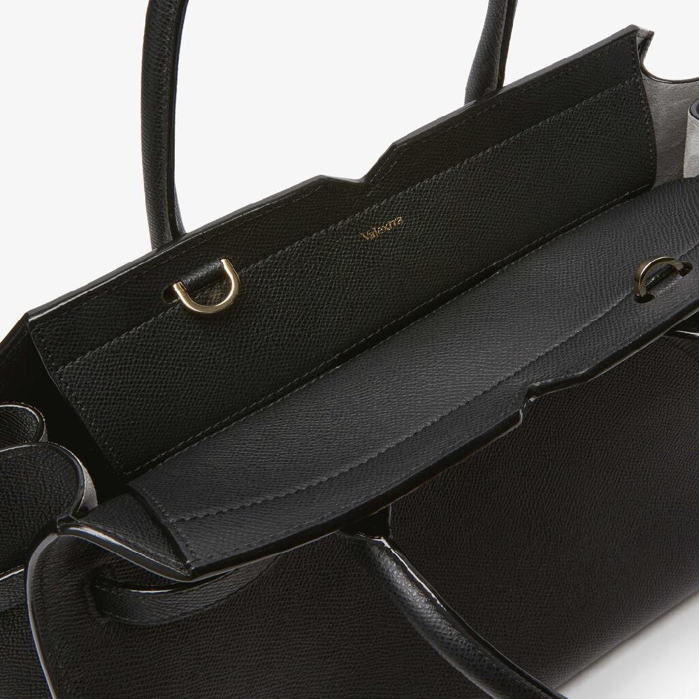 Valextra Borsetta a mano da Donna Media Nera di Lusso | Valextra Qualità