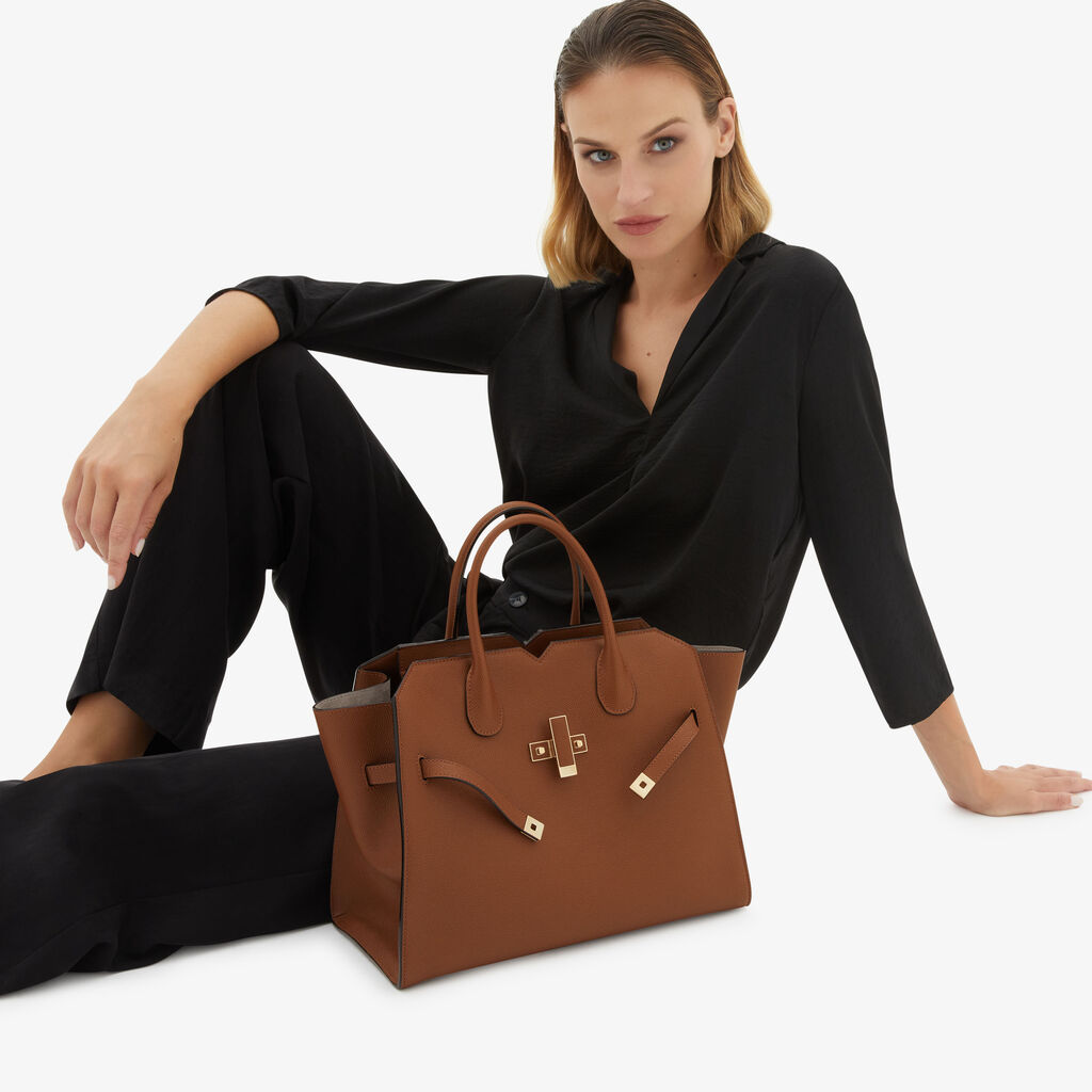 Valextra Borsa a due manici da Donna di Lusso Marrone | Valextra Promozione