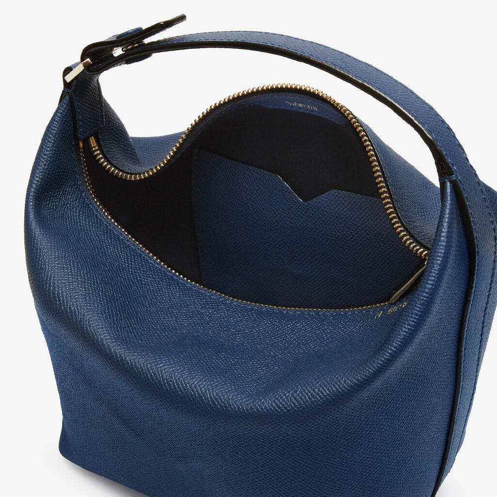 Valextra Portafoglio grande di Lusso in Pelle Blu Zaffiro | Valextra Promozione Limitata