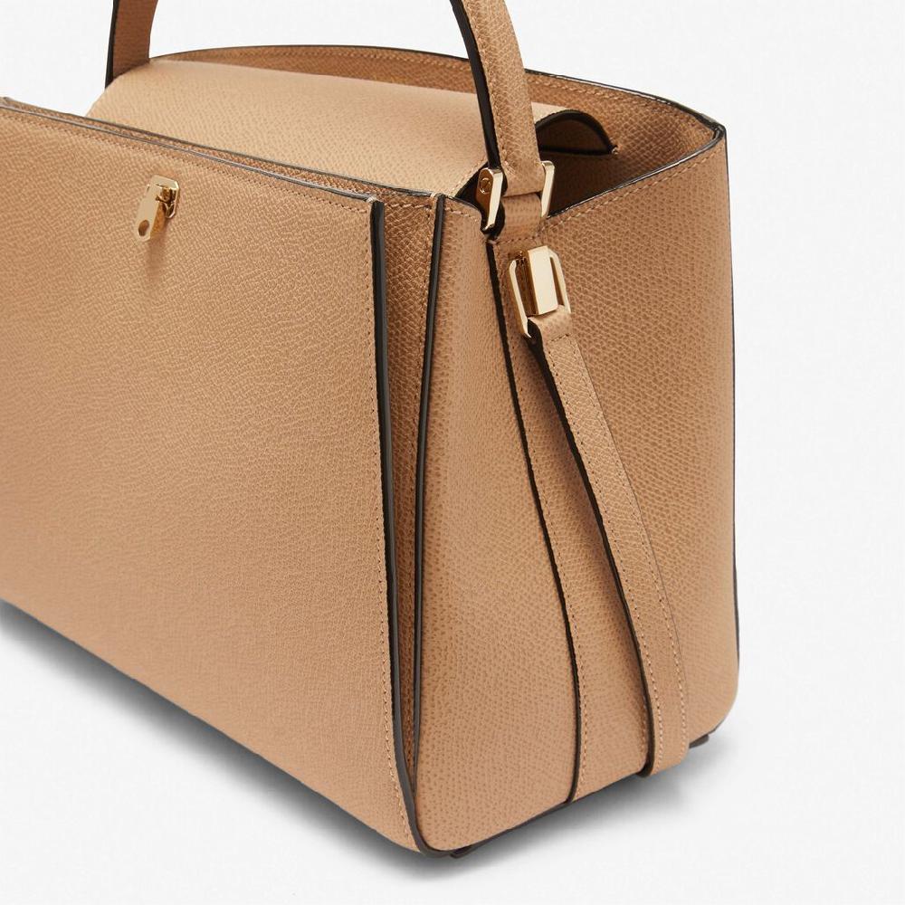 Valextra Borsetta a mano in Pelle Beige con tracolla | Valextra Brera Convenienza