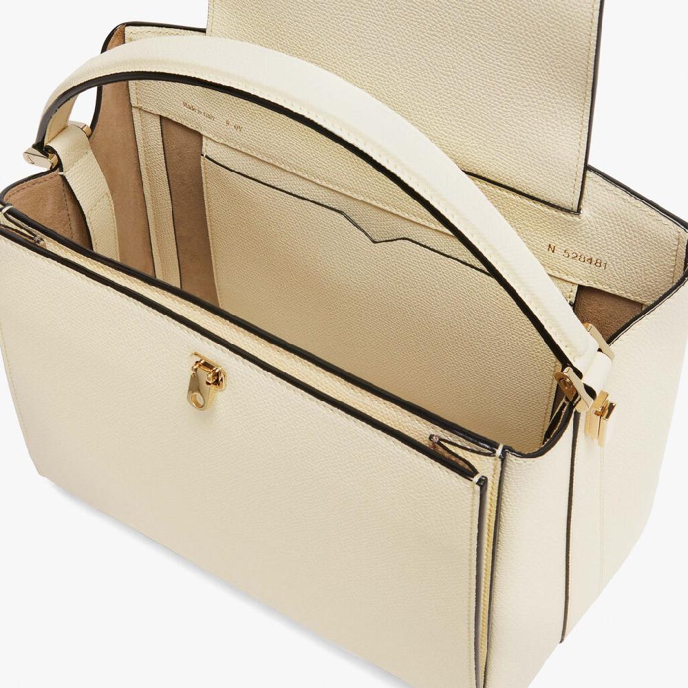 Valextra Borsetta a mano elegante in Pelle Bianca | Valextra Brera Novità
