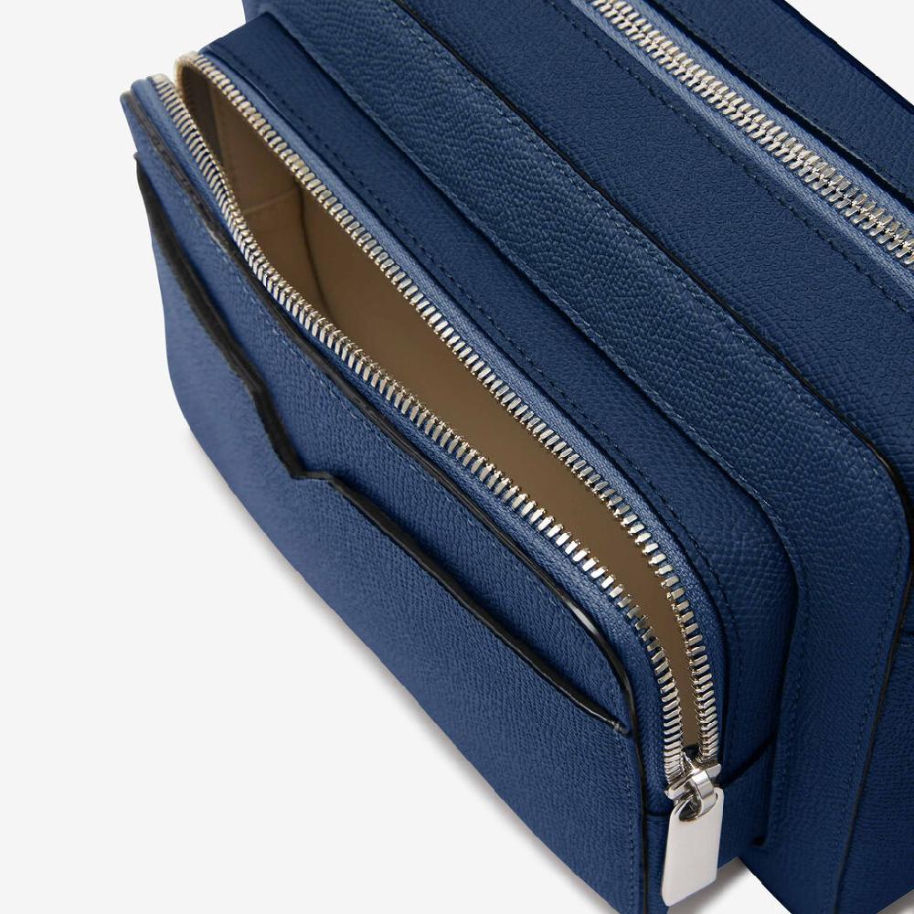 Valextra Borsa reporter da Uomo in Pelle Blu Zaffiro | Valextra V-Line Hotsell