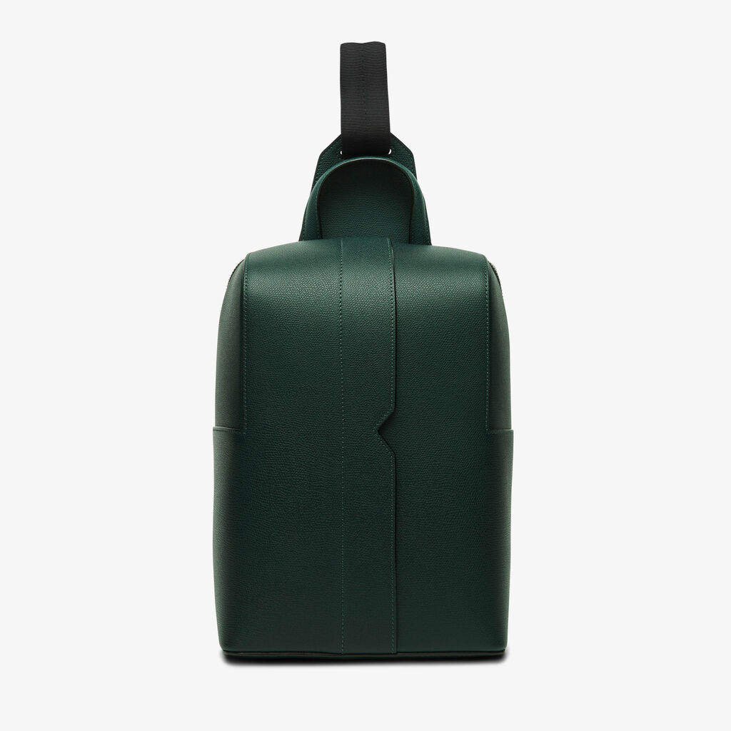 Valextra Zaino monospalla da Uomo in Pelle Verde | Valextra V-Line In Saldo