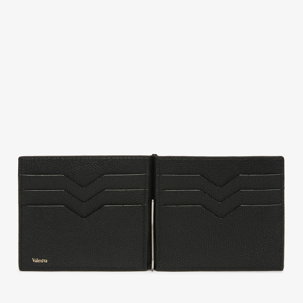 Valextra Portafoglio con fermasoldi in Pelle Nera | Piccola pelletteria Valextra Moda
