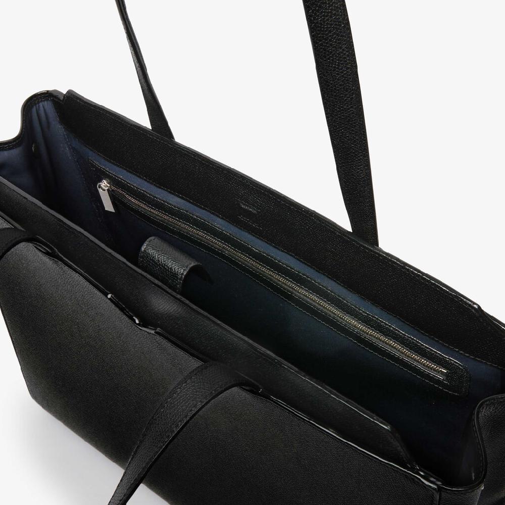 Valextra Shopping bag orizzontale da Uomo in Pelle Nera | Valextra V-Line Italia