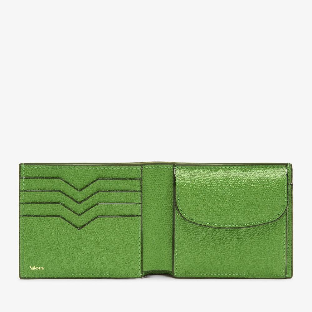 Valextra Portafoglio portamonete da Uomo in Pelle Verde | Valextra Promozione