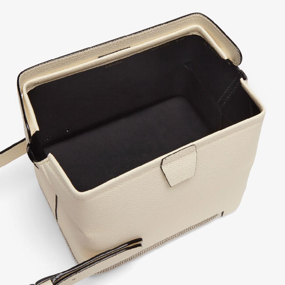 Valextra Borsa a mano Mini in Pelle Bianca | Valextra Tric Trac Soddisfazione Garantita