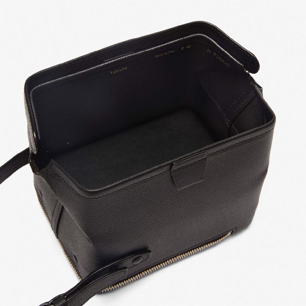 Valextra Borsa a tracolla Mini in Pelle Nera | Valextra Tric Trac Qualità Garantita