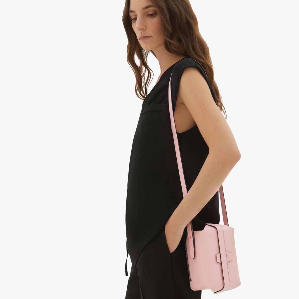Valextra Borsa a tracolla Mini in Pelle Rosa | Valextra Tric Trac Negozi Online