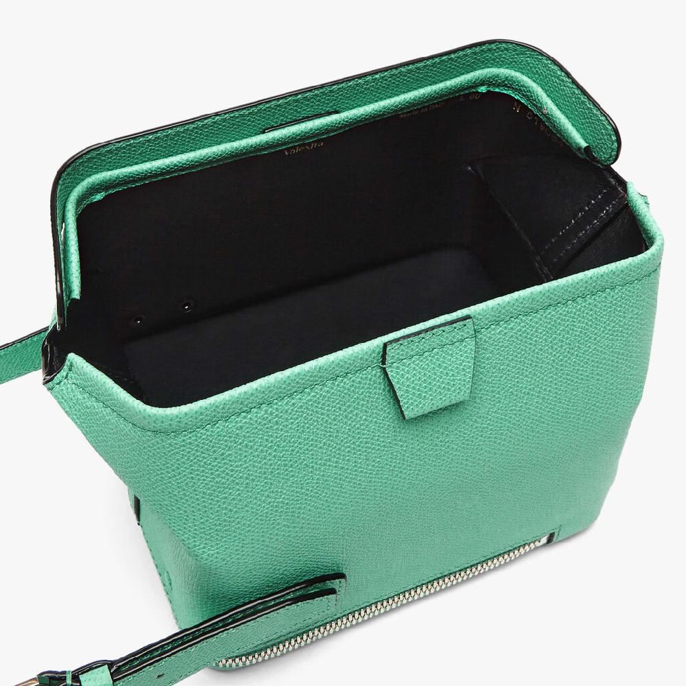 Valextra Borsetta a tracolla Mini in Pelle Verde | Valextra Tric Trac Acquista Ora