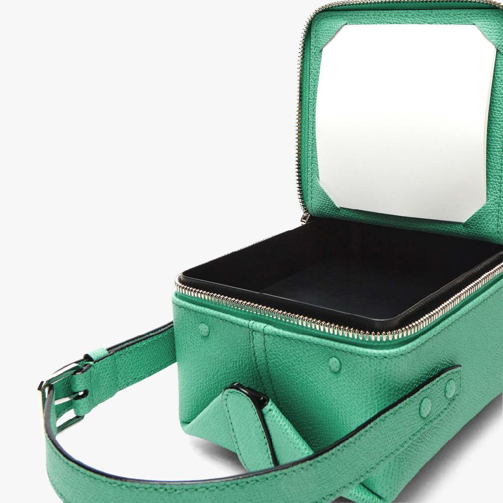 Valextra Borsetta a tracolla Mini in Pelle Verde | Valextra Tric Trac Acquista Ora
