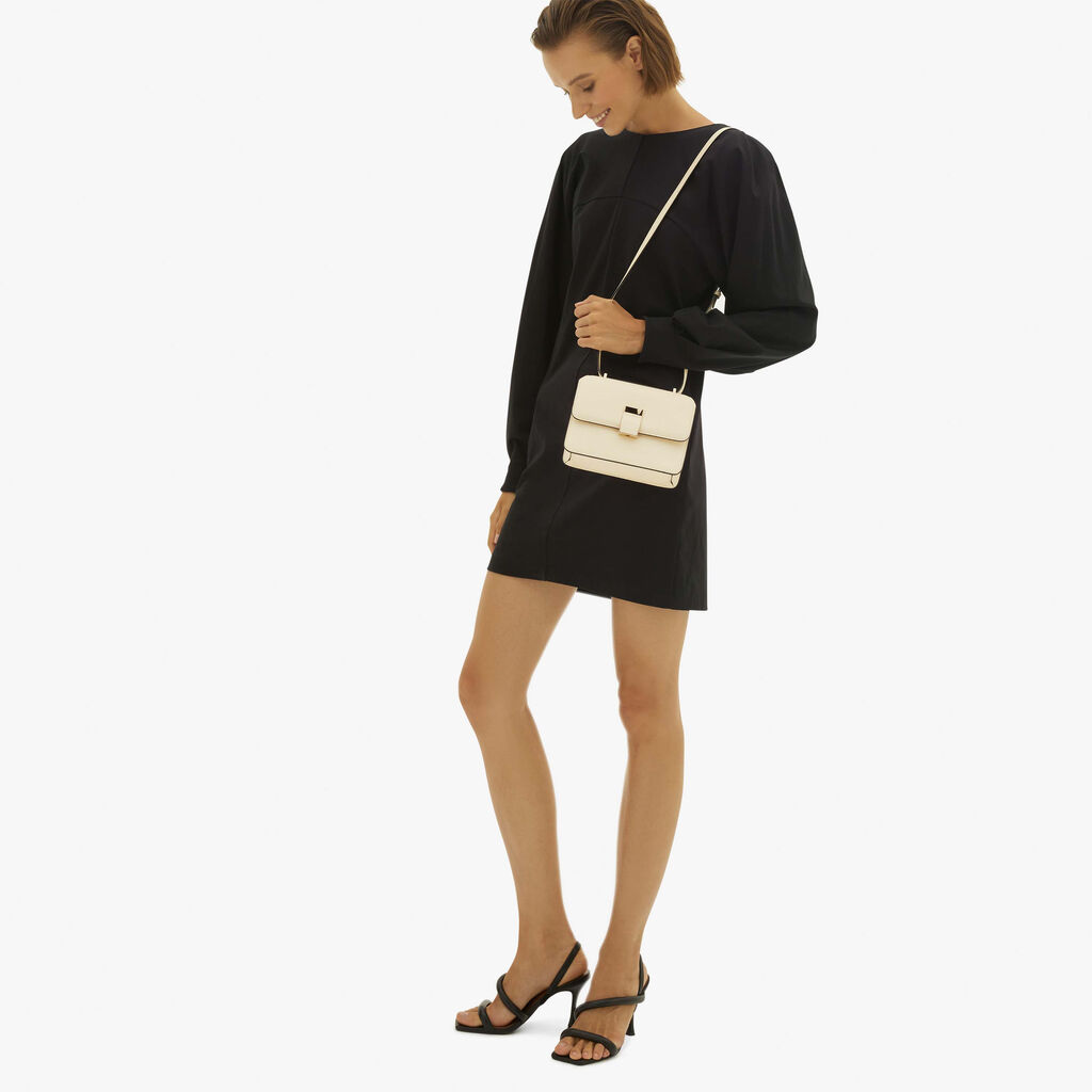 Valextra Borsetta a spalla Mini in Pelle Bianca | Valextra NoLo Consegna Veloce