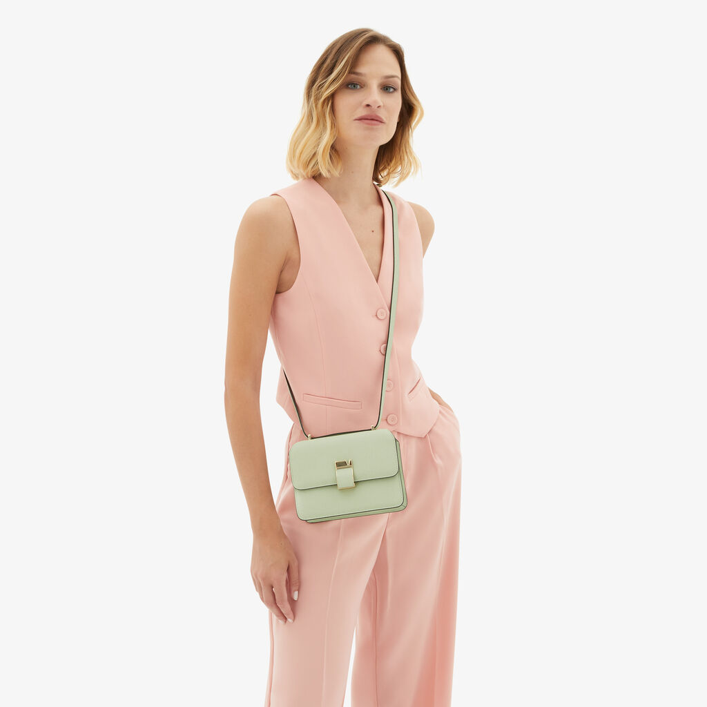 Valextra Borsa a tracolla da Donna in Pelle Verde di Lusso | Valextra Shopping Online