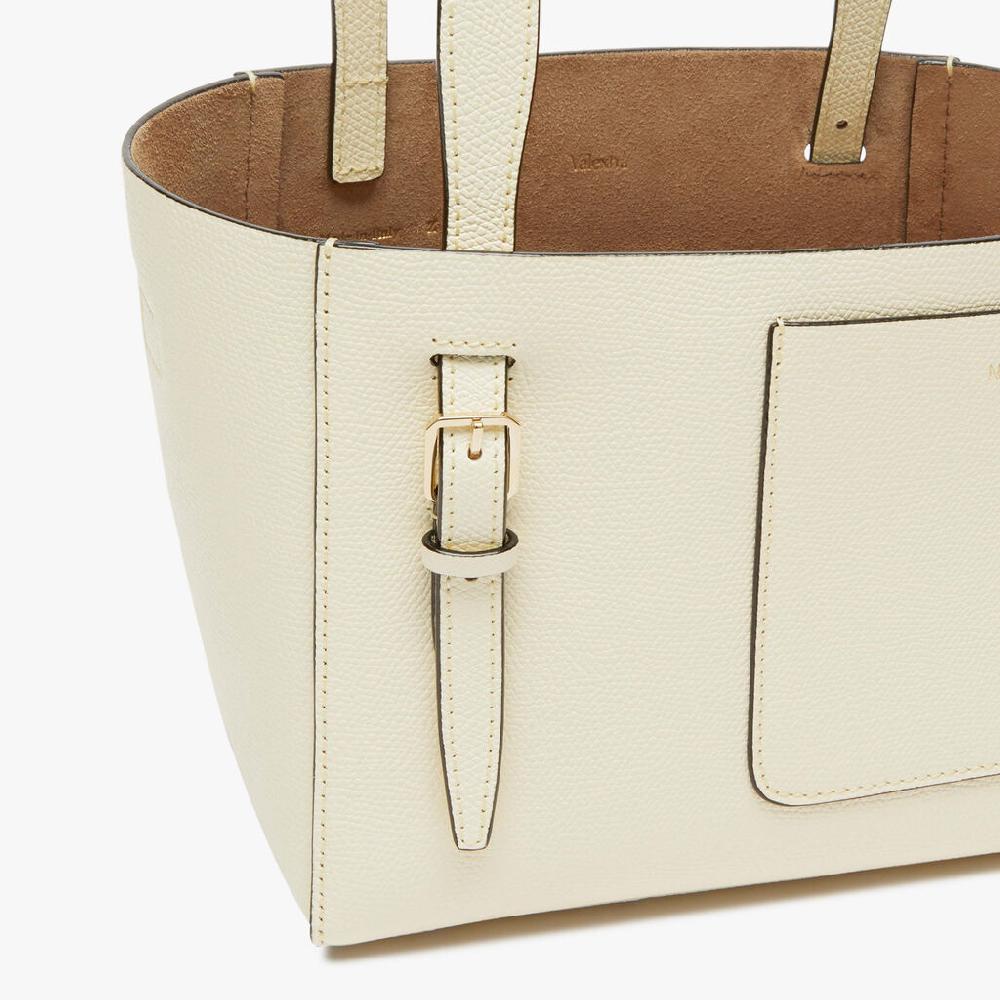 Valextra Borsa Secchiello da Donna in Pelle Bianca | Valextra Soft Affare Del Giorno