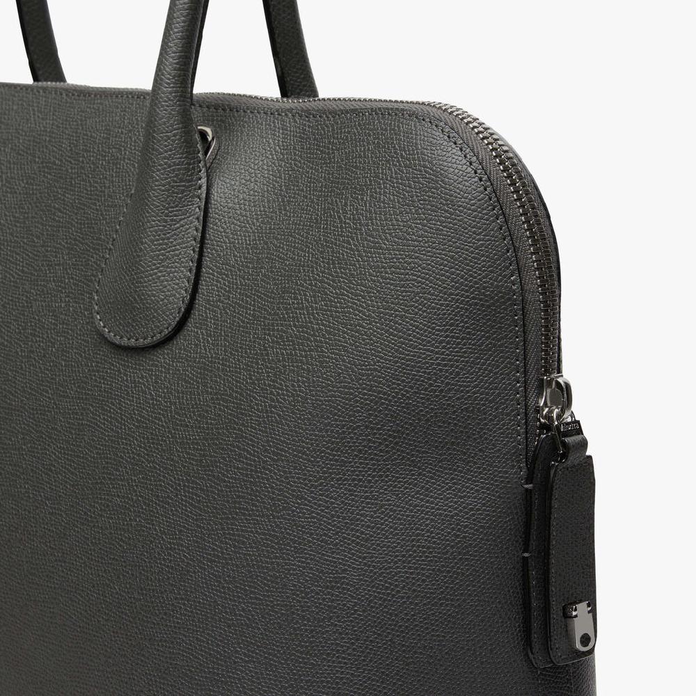 Valextra Tote bag con tracolla in Pelle Grigia | Valextra My Logo Novità