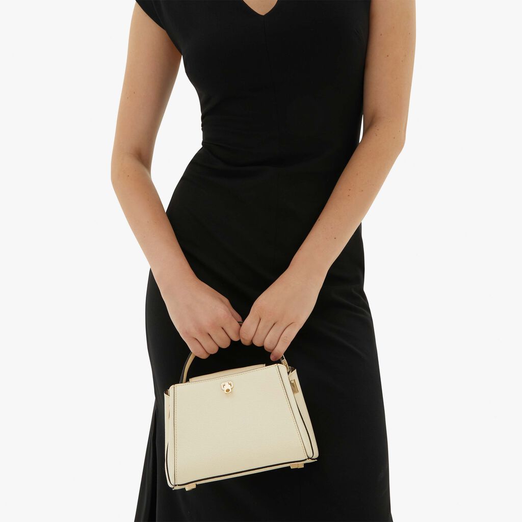 Valextra Borsa a mano Micro in Pelle Bianca | Valextra Brera Online