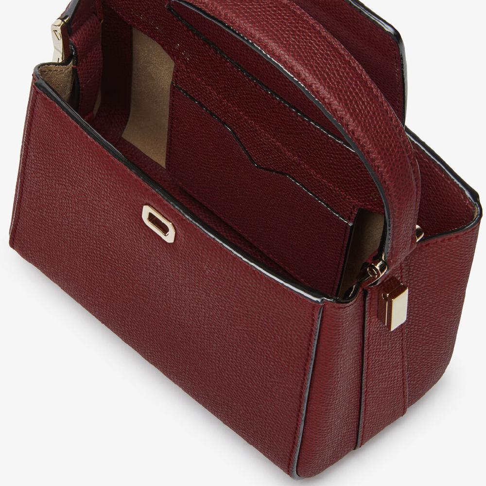 Valextra Borsa a tracolla Brera Micro | Pelle di vitello Millepunte | Bordeaux | Valextra In Vendita
