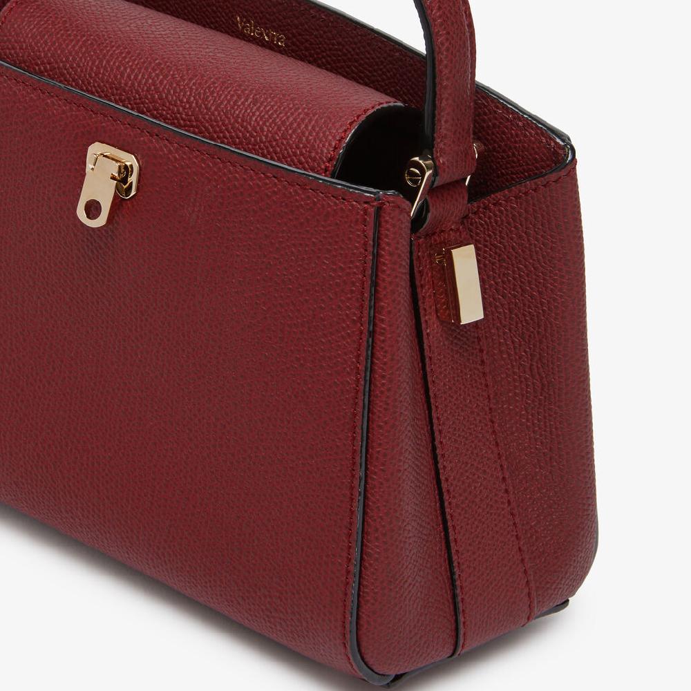 Valextra Borsa a tracolla Brera Micro | Pelle di vitello Millepunte | Bordeaux | Valextra In Vendita