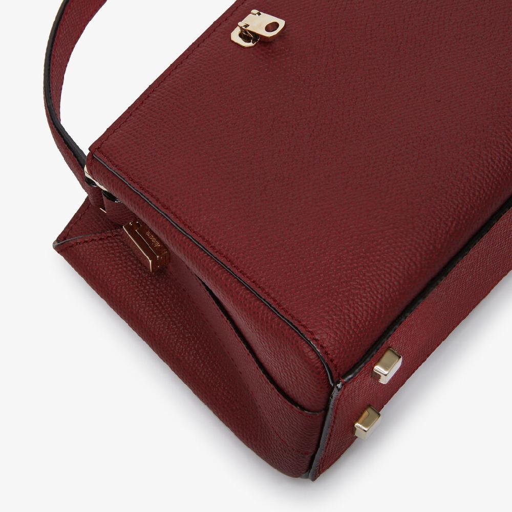 Valextra Borsa a tracolla Brera Micro | Pelle di vitello Millepunte | Bordeaux | Valextra In Vendita