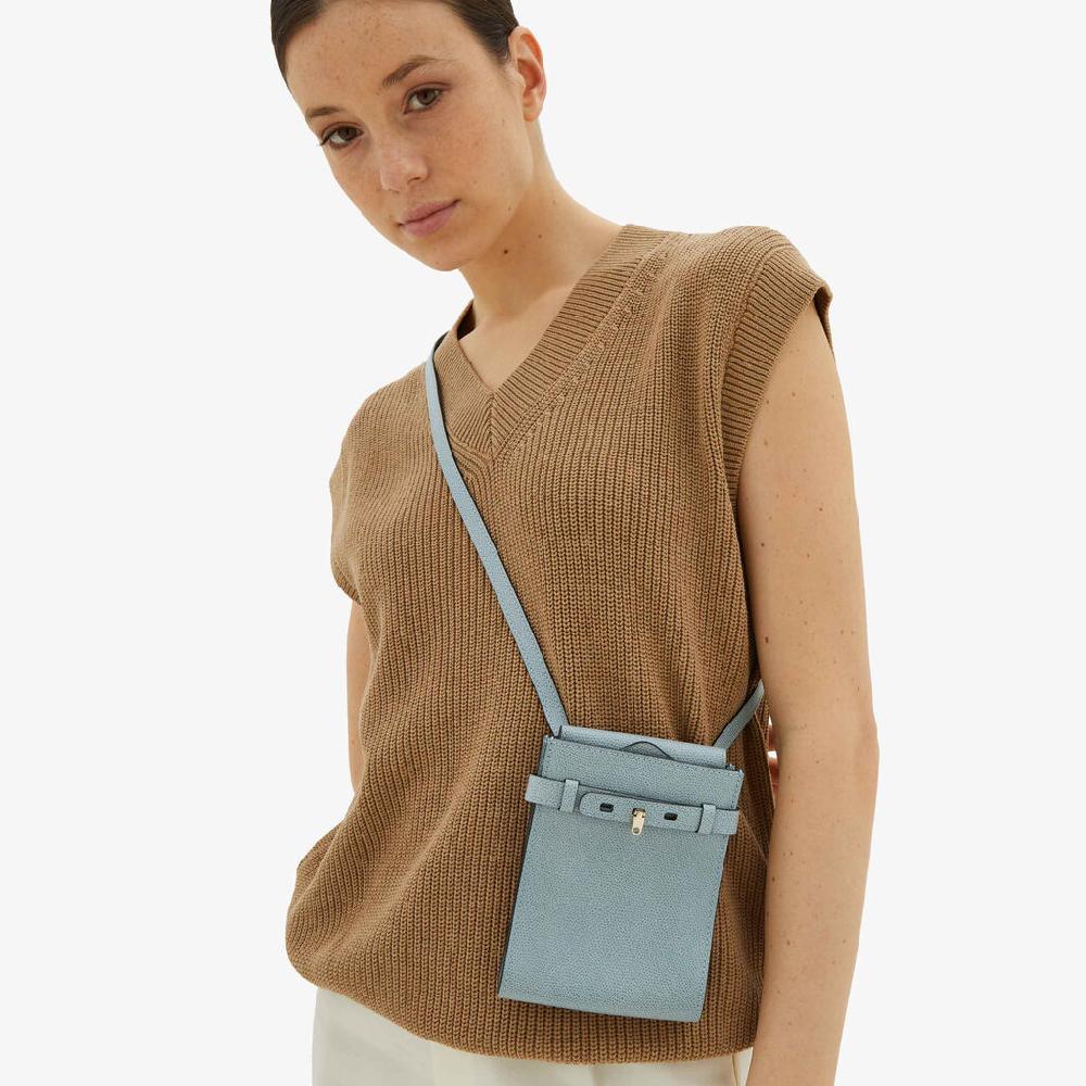 Valextra Borsa a tracolla Micro in Pelle Blu | Valextra Brera Offerte