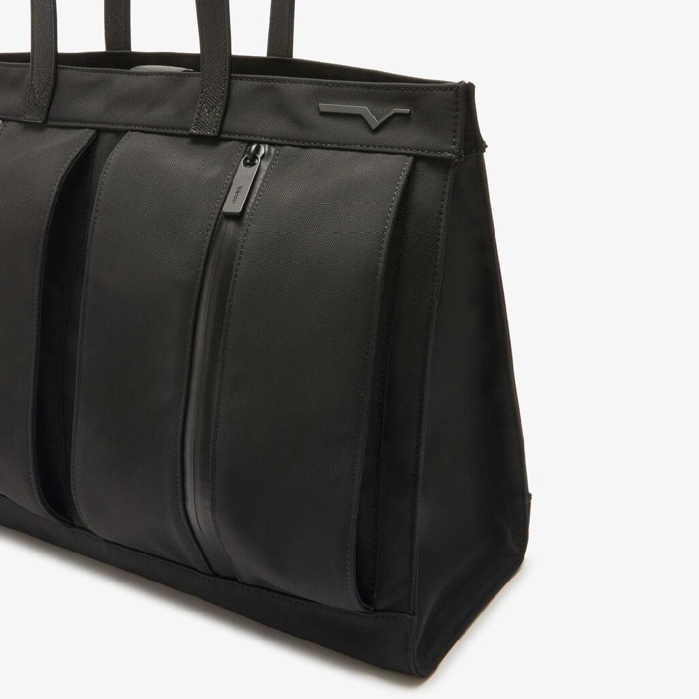 Valextra Borsa shopping in Nylon rigenerato e Pelle Nera | Valextra Saldi Di Fabbrica