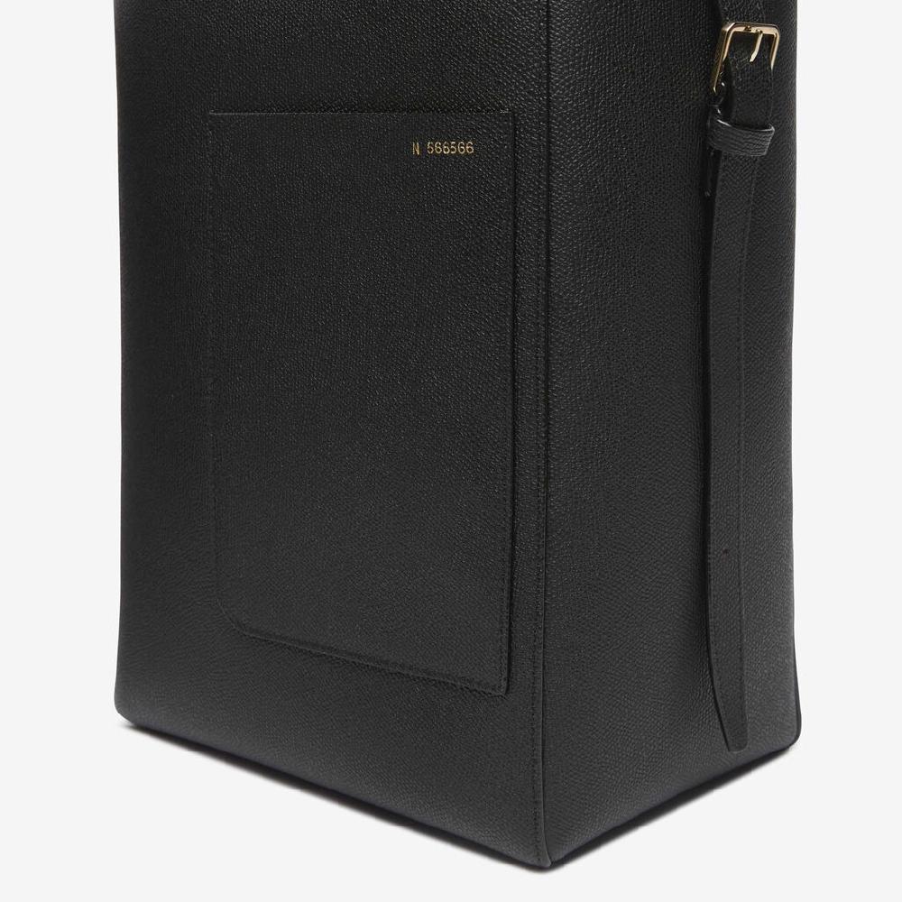 Valextra Borsa a secchiello da Donna in Media Pelle Nera | Valextra Soft 2025