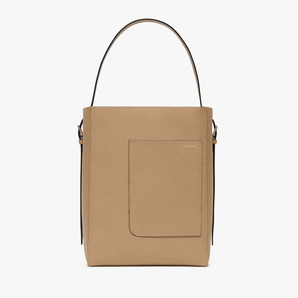 Valextra Borsa a secchiello da Donna in Pelle Beige | Valextra Soft In Linea