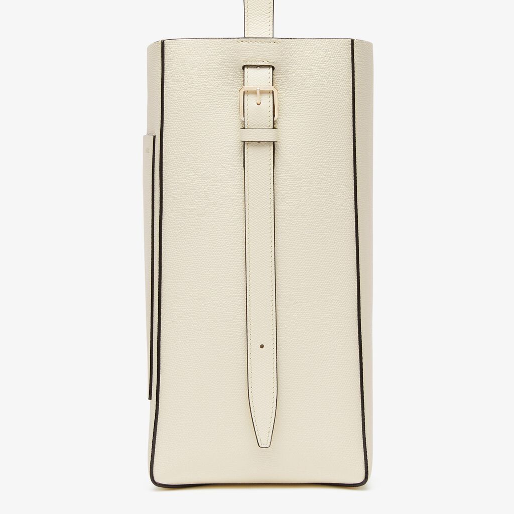 Valextra Borsa a secchiello da Donna Media in Pelle Bianca | Valextra Soft Nuovo