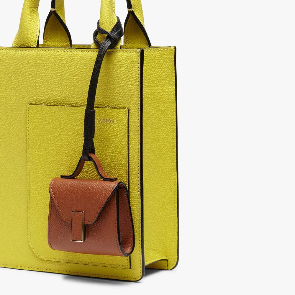 Valextra Charm per borsa da Donna in Pelle Marrone | Valextra Iside Vendita