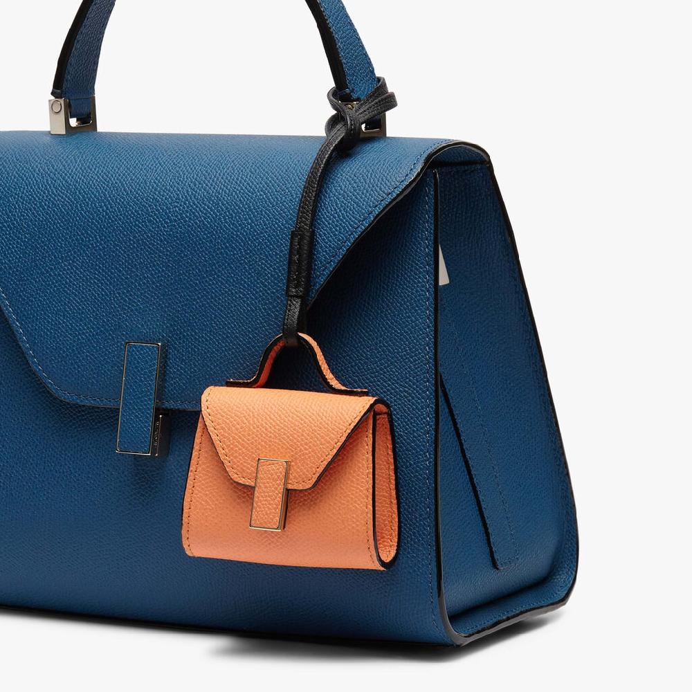 Valextra Charm per borsa da Donna in Pelle Arancione | Valextra Iside Spedizione Gratuita