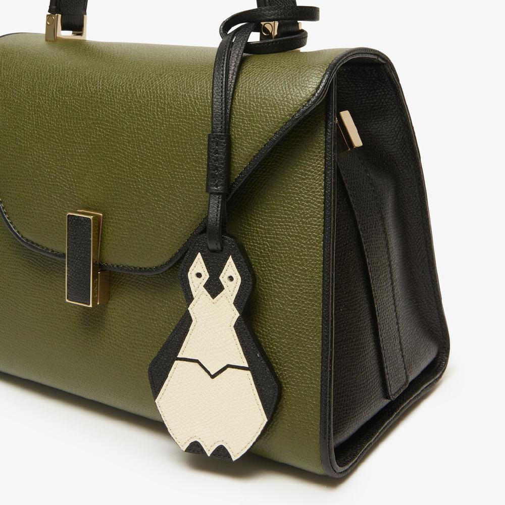 Valextra Charm per borsa Pinguino in Pelle Bianca e Nera | Valextra Qualità Garantita