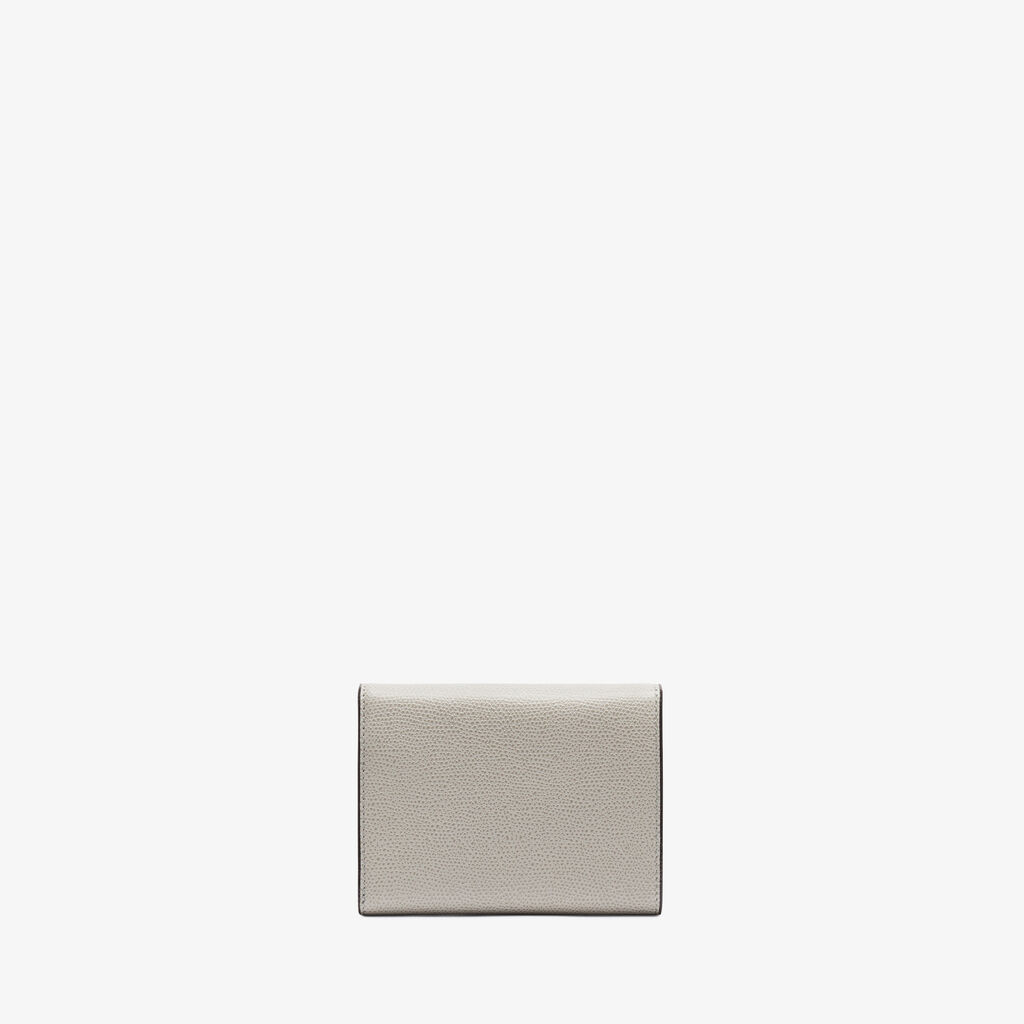 Valextra Portafoglio Iside Trifold | Pelle di vitello Millepunte | Grigio Cenere | Valextra Promozione Limitata