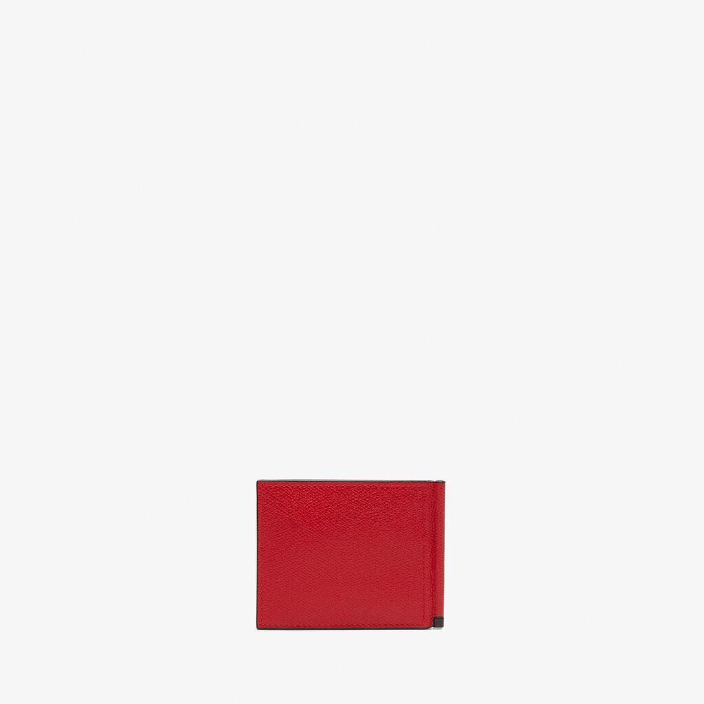 Valextra Portafoglio con fermasoldi in Pelle Rossa | Valextra Shopping Online