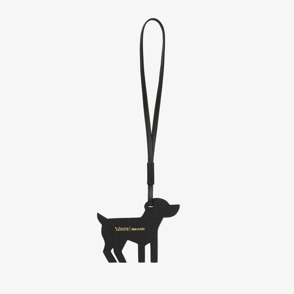 Valextra Charm cagnolino di Lusso in Pelle Bianca e Nera | Valextra Presa