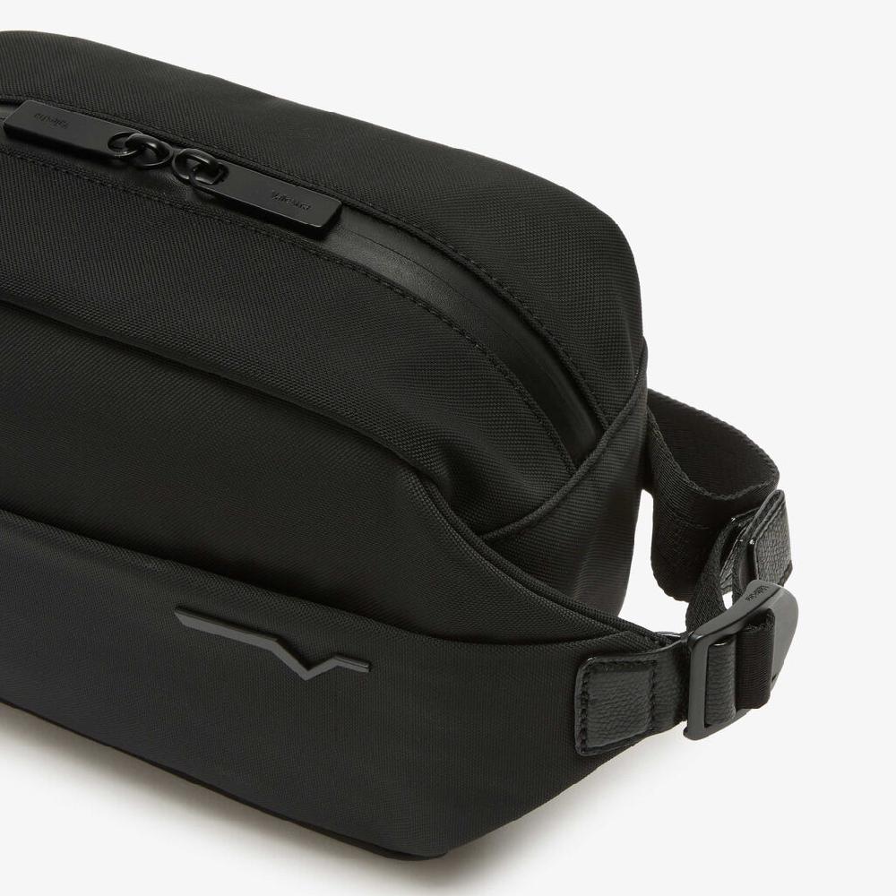 Valextra Maruspio di Lusso in Nylon rigenerato e Pelle Nera | Valextra Sconto