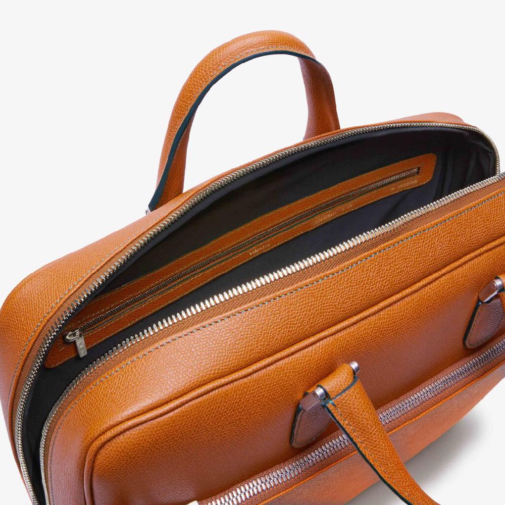 Valextra Cartella da Uomo in Pelle rigida Marrone | Valextra Avietta Moda