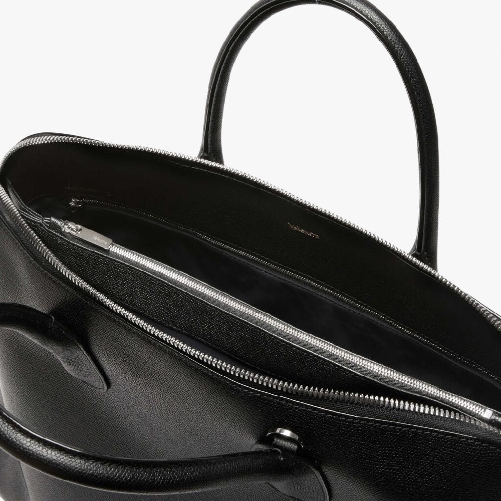 Valextra Borsa tote da ufficio in Pelle Nera con zip | Valextra My Logo Shopping online