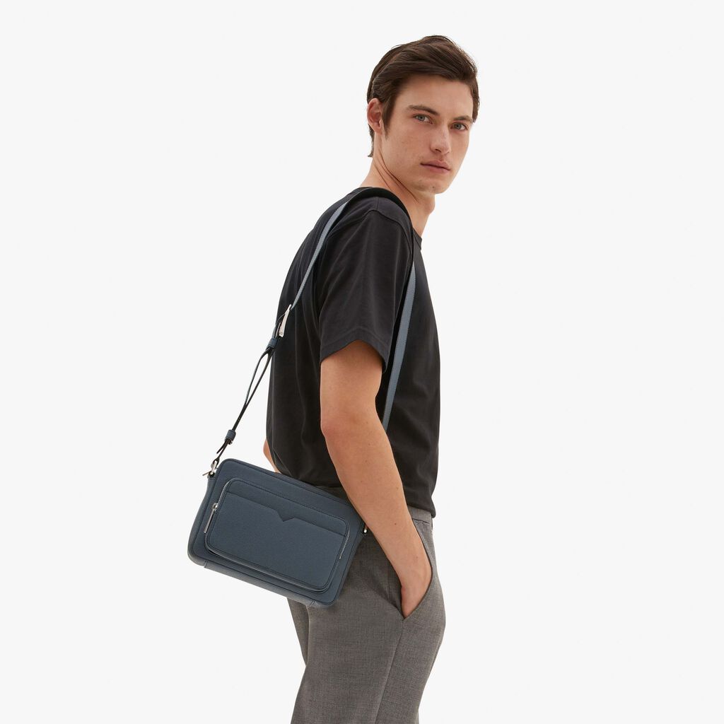 Valextra Borsa compatta da Uomo in Pelle Grigia | Valextra V-Line Vendite stagionali