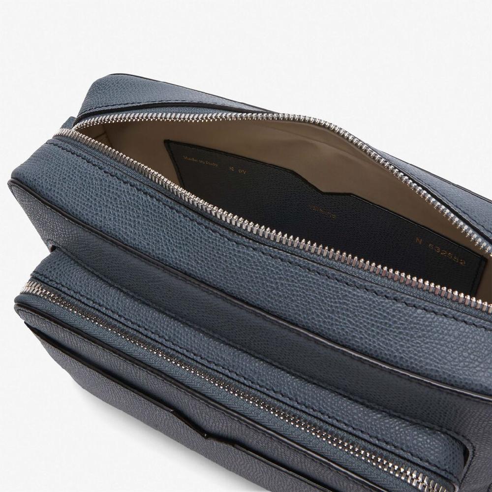 Valextra Borsa compatta da Uomo in Pelle Grigia | Valextra V-Line Vendite stagionali